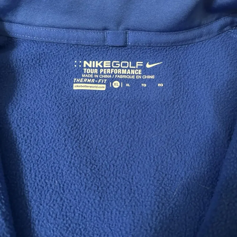 Nike Golf Tour Performance Therma-fit Blue XL 1/4 Zip Pullover.